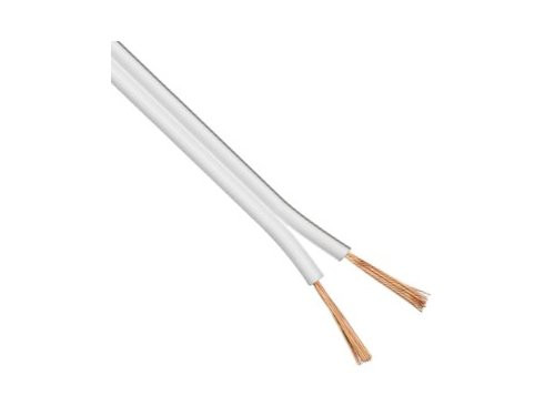 Luidsprekersnoer 2 x 0,75qmm wit