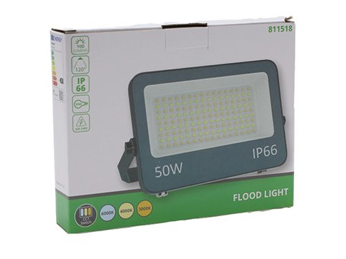 Foto van LED Bouwlamp 50W CCT zwart Tri-White LED Bouwlamp 50W CCT zwart Tri-White