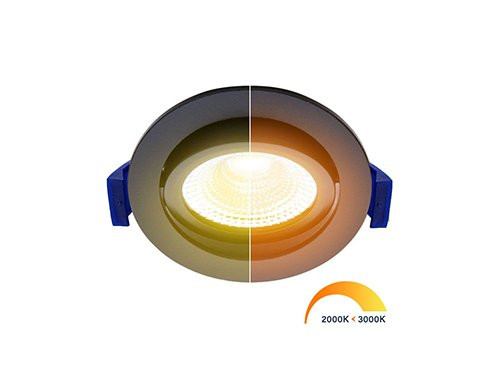 Foto van EcoDim LED inbouwspot 5W DimToWarm 85mm 36gr rond verstelbaar zwart EcoDim LED inbouwspot 5W DimToWarm 85mm 36gr rond verstelbaar zwart