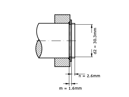 Seegerring DIN 471 32mm RVS