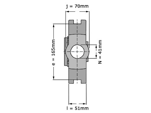 Foto van SNR Lagerblok Span UKT216 H (70mm) SNR Lagerblok Span UKT216 H (70mm)