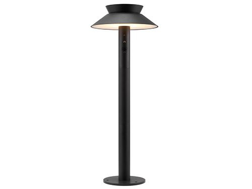 LED solar paallamp Justina 5W 3000K zwart IP44 60cm
