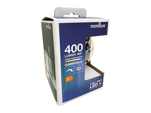 Nordlux LED Globe G95 E27 4,2-35W 2500K filament gold dimbaar