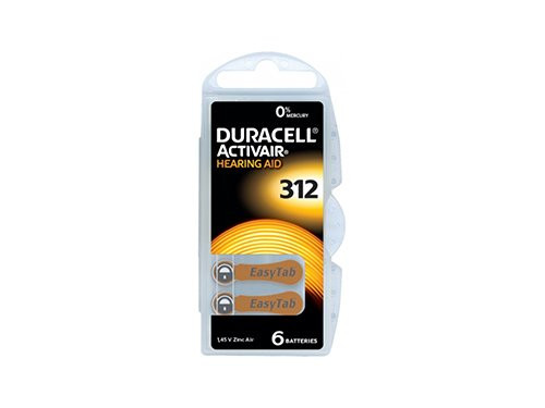 Foto van Duracell gehoor batterij 312 blister(6) Duracell gehoor batterij 312 blister(6)