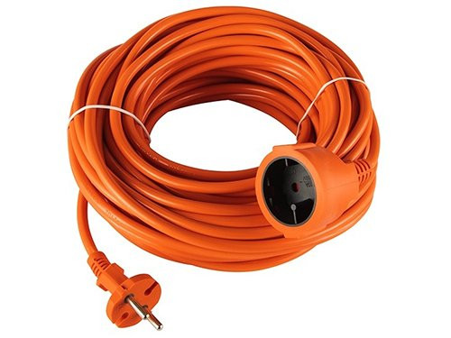 Verlengsnoer PVC oranje 2x1,5qmm 30m