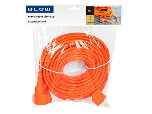 Verlengsnoer PVC oranje 2x1,5qmm 30m