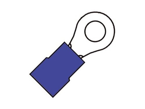 Kabelschoen ring blauw 6.4mm