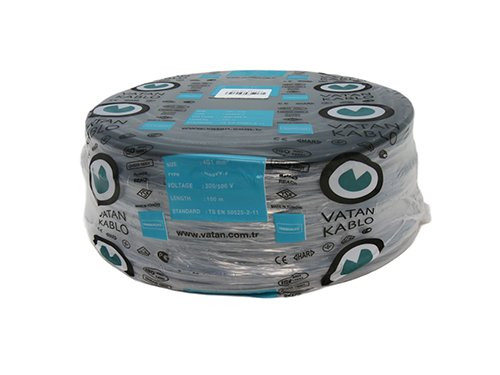 Kabel H05VV-F VMVL rond 3x2,5qmm zwart 100 Meter