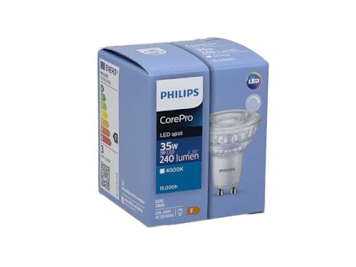 Philips LED spot GU10 3-35W 4000K dimbaar