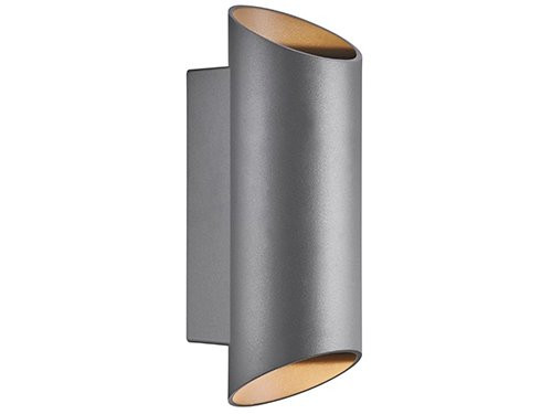 Foto van Wandlamp Nico rond 2x GU10 antraciet IP54 Wandlamp Nico rond 2x GU10 antraciet IP54