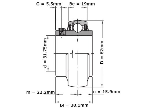 IBB Insert Lager UC206-20 (31.75mm)