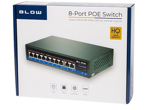 PoE Netwerk switch 8 poorts 10/100/1000Mbps