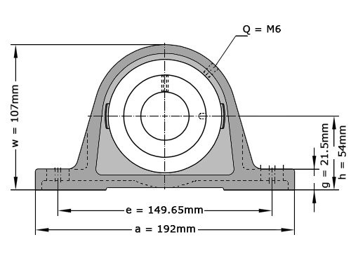 INA Lagerblok Staand LASE45 (45mm)