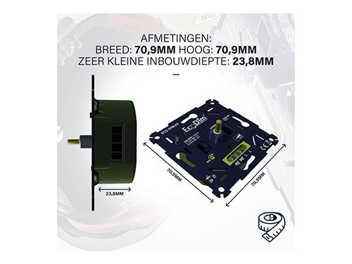 LED dimmer 0-500W EcoDim universeel