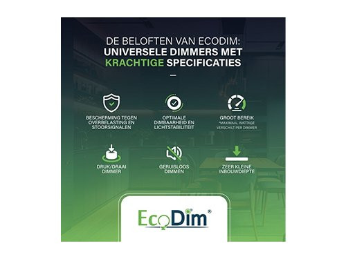 LED dimmer 0-500W EcoDim universeel