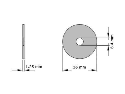 Carrosseriering M6x36 Verzinkt (100 stuks)
