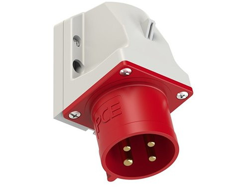 Foto van CEE 4P/32A/400V opb wcd rood met pennen CEE 4P/32A/400V opb wcd rood met pennen
