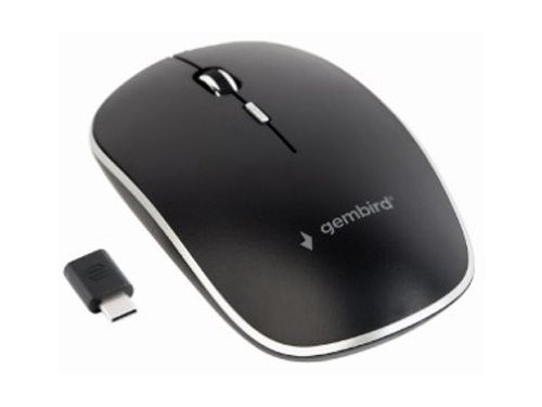 Draadloze optische muis zwart superstil USB-C