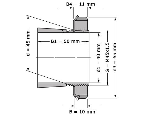 Foto van SKF Trekbus H2309 (40x65x50mm) SKF Trekbus H2309 (40x65x50mm)