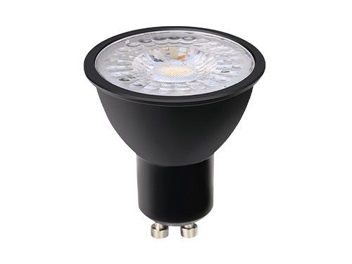 LED spot GU10 230V 7-75W 60gr zwart 3000K dimbaar