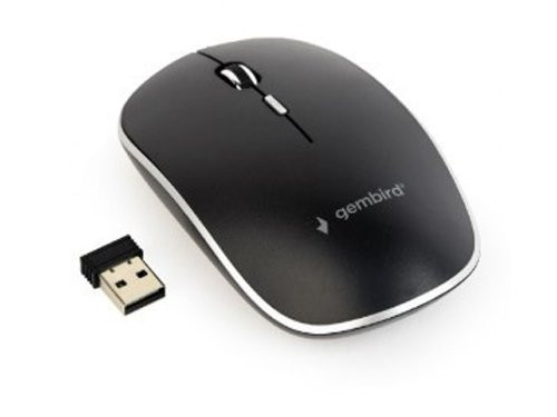 Draadloze optische mini muis zwart superstil USB