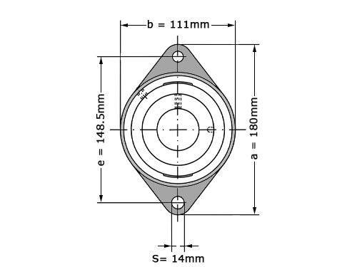 Foto van INA Lagerblok Ovaal RCJTZ45 (45mm) INA Lagerblok Ovaal RCJTZ45 (45mm)