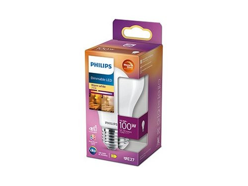 Foto van Philips LED GLS E27 10,5-100W filament mat WarmGlow blister Philips LED GLS E27 10,5-100W filament mat WarmGlow blister