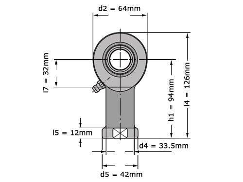 Foto van INA Stangkop GIR 25 DO (25x64x20mm) INA Stangkop GIR 25 DO (25x64x20mm)