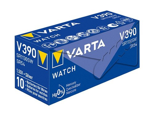Foto van Varta 390 batterij SR54 doosje(10) Varta 390 batterij SR54 doosje(10)