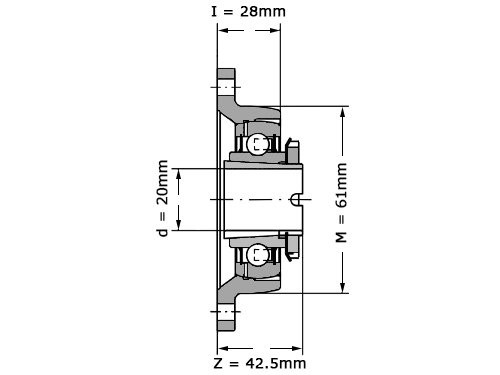 Foto van INA Lagerblok Ovaal RCJTA20 N (20mm) INA Lagerblok Ovaal RCJTA20 N (20mm)