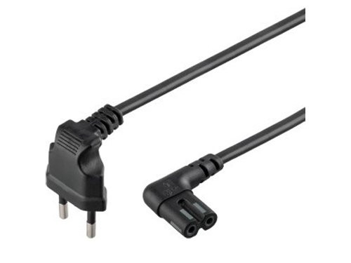 Recordersnoer zwart haaks 1,5m