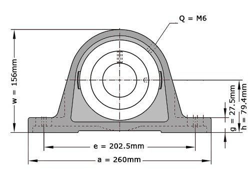 INA Lagerblok Staand TASE65 214 (65mm)