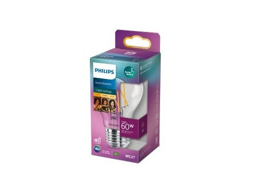 Philips LED GLS E27 7,5-60W filament helder SceneSwitch blister