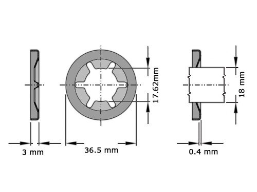 Foto van Starlock Borgring 18mm Starlock Borgring 18mm