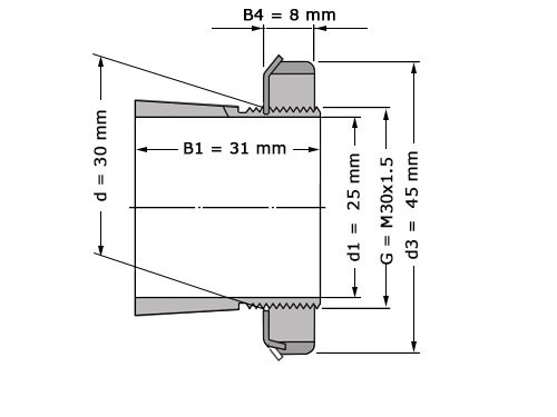 SKF Trekbus H306 (25x45x31mm)