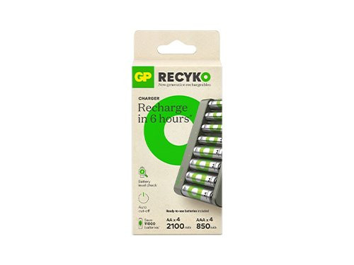 Foto van GP Batterijlader USB 6H met 4xAAA en 4xAA batterij GP Batterijlader USB 6H met 4xAAA en 4xAA batterij
