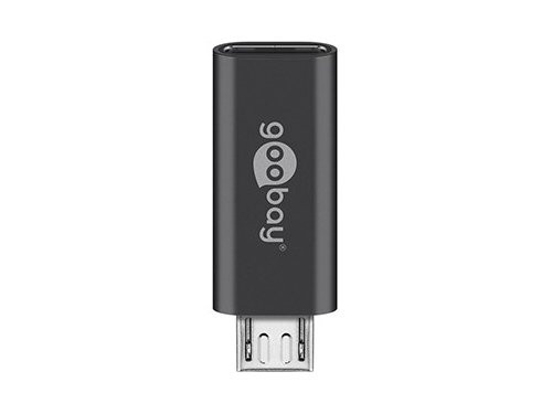 USB-micro naar USB-C adapter zwart