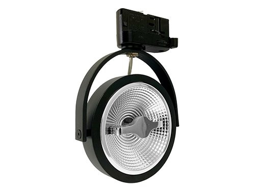 Foto van LED railspot 3-fase 15W AR111 zwart dimbaar LED railspot 3-fase 15W AR111 zwart dimbaar