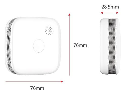 Foto van Optische mini rookmelder koppelbaar +lithium batterij 5 jaar blister(2) Optische mini rookmelder koppelbaar +lithium batterij 5 jaar blister(2)