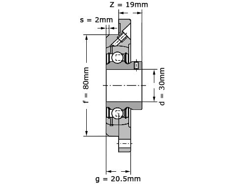 Foto van INA Lagerblok Rond PMEY30 XL N (30mm) INA Lagerblok Rond PMEY30 XL N (30mm)