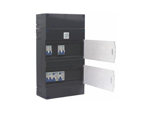 Foto van Groepenkast 1 fase met 4 eindgroepen Groepenkast 1 fase met 4 eindgroepen