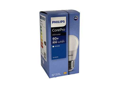 Foto van Philips LED kogel E27 7-60W 4000K mat Philips LED kogel E27 7-60W 4000K mat