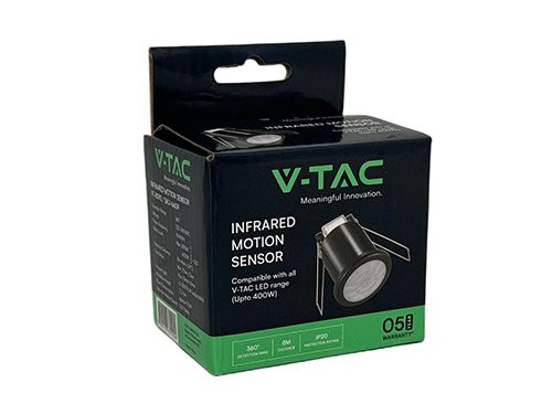 Bewegingsmelder inbouw plafond 360 graden zwart compact