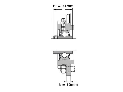 JTEKT - Koyo Lagerblok Rond UCFC203 J (17mm)