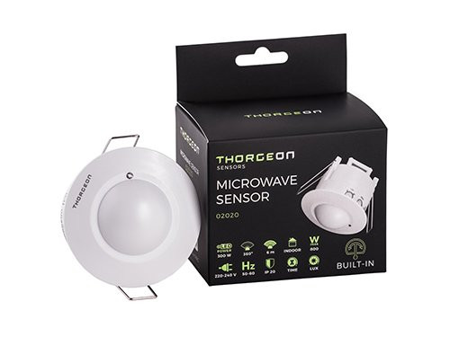 Radar HF bewegingssensor inbouw plafond 360 graden wit