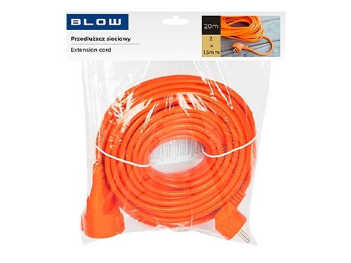 Verlengsnoer PVC oranje 2x1,5qmm 20m