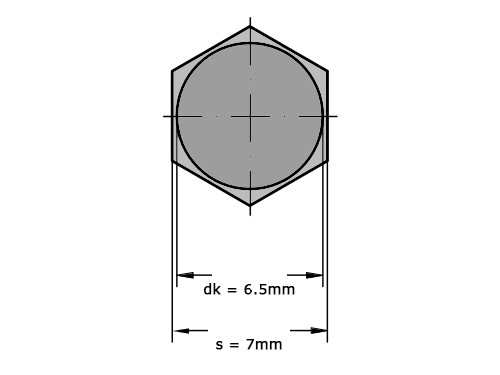 Dopmoer hoog DIN 1587 M4 Klasse 6 Verzinkt