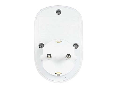 USB + USB-C lader met randaarde adapter 17W wit