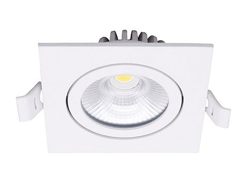 Foto van LED inbouwspot 6W 2700K 85mm 60gr vierkant verstelbaar wit LED inbouwspot 6W 2700K 85mm 60gr vierkant verstelbaar wit