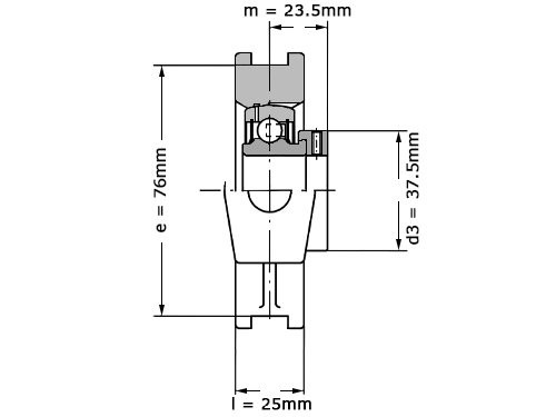 Foto van INA Lagerblok Span PTUE25 (25mm) INA Lagerblok Span PTUE25 (25mm)
